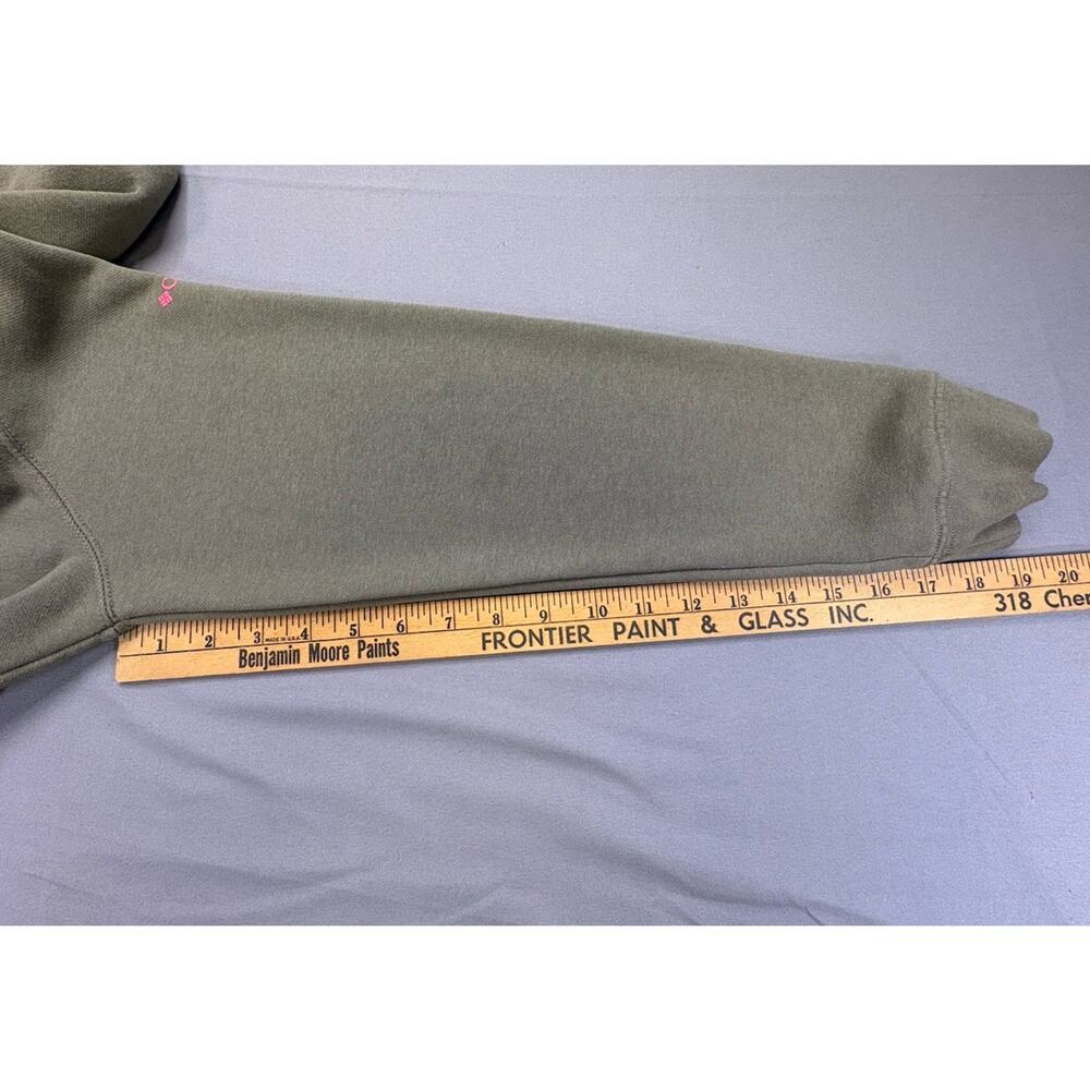 Columbia Womens Trek Graphic Hoodie Olive Green Pink Logo Size 1X Plus Size - Picture 9 of 9